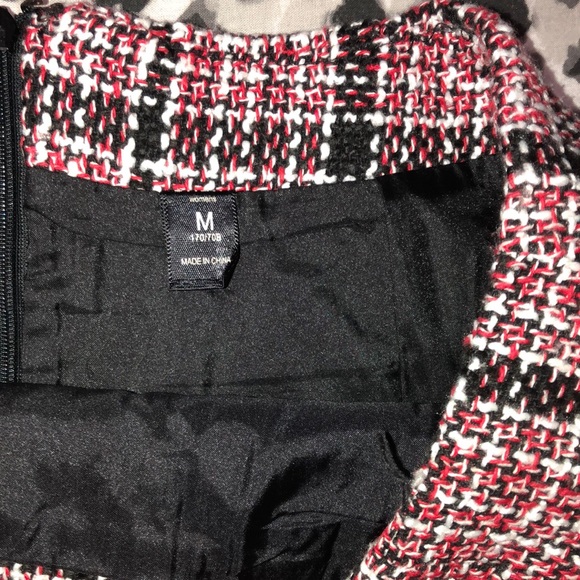 SHEIN Asymmetric Wrap Frayed Tweed Skirt - Picture 2 of 3